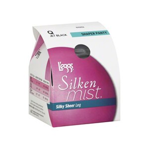 L'eggs Silken Mist Silky Sheer Leg Shaper Panty, Size Q, Jet Black