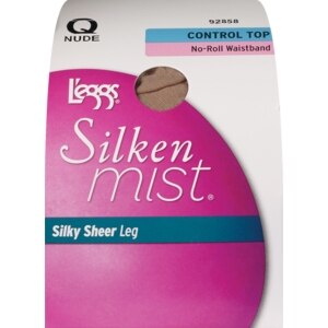 Leggs Sheer Toe Control Top Pantyhose Size Q Nude