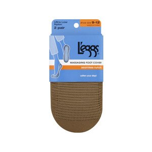 L'eggs Massaging Seamless Nylon Ultra Low Natural Foot Cover