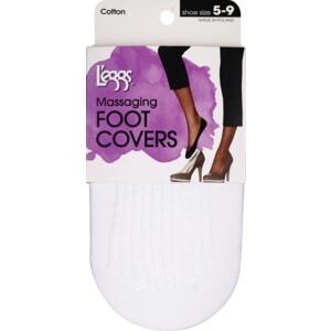 L'eggs Massaging Seamless Cotton Ultra Low White Foot Cover
