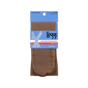 L'eggs Massaging Trouser Socks Luxe Sheer Natural Size 5-9