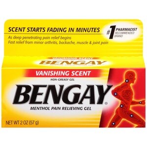 Bengay Menthol Pain Relieving Gel Vanishing Scent