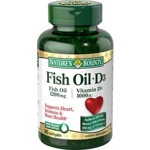Nature's Bounty Vitamin D, Omega 3 Plus D & Fish Oil Softgels