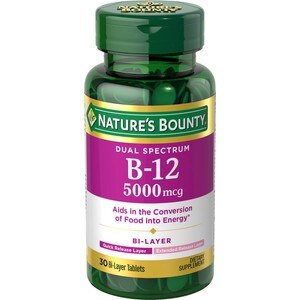 Nature's Bounty Dual Spectrum B-12 5000mcg Bi-Layer Tablets