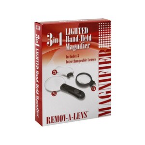 Carson Handheld 3 in 1 Remov-A-Lens Lighted Magnifier