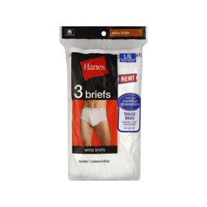 Hanes Men's White Briefs L/G (36-38 Inches)