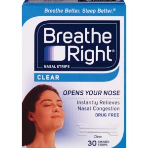 Breathe Right Nasal Strips Clear Small/Medium