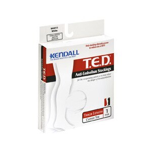 Kendall TED Anti-Embolism Stockings Thigh Length White, Medium Regular
