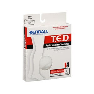 Kendall TED Anti-Embolism Stockings Thigh Length White, Medium Long