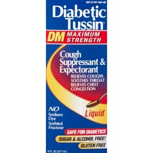 Diabetic Tussin Cough Suppressant & Expectorat Liquid Maximum Strength