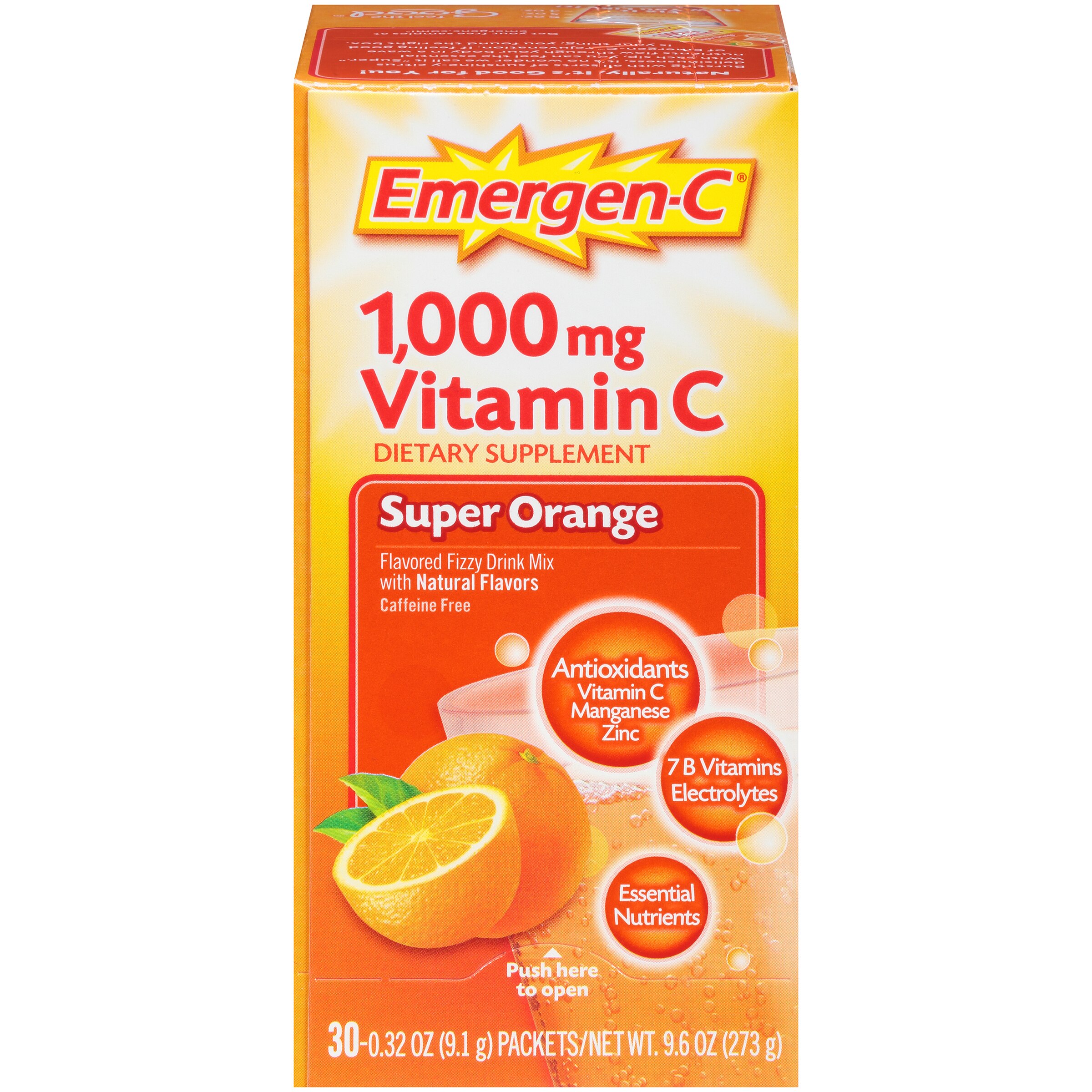 Emergen-C Vitamin C Fizzy Drink Mix Super Orange