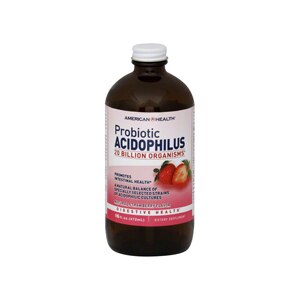 American Health Acidophilus Probiotic Liquid, Natural Strawberry Flavor