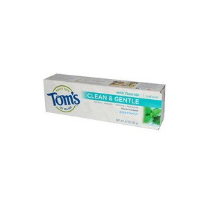 Tom's of Maine Clean & Gentle Care SLS-Free Antiplaque & Whitening Toothpaste Peppermint