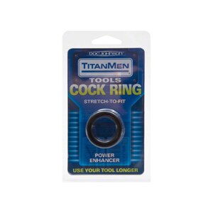 Doc Johnson Titanmen Tools C-Ring Stretch To Fit, Black