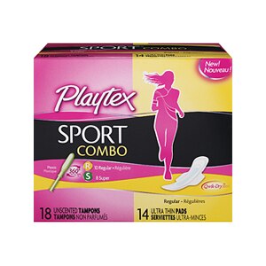 Playtex Sport Combo 18 Tampons, 14 Pads, 32CT