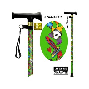 Main Cane™ Designer Cane Adjustable T-Handle Cane, Gamble