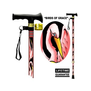 Main Cane™ Designer Cane Adjustable T-Handle Cane, Birds of Grace