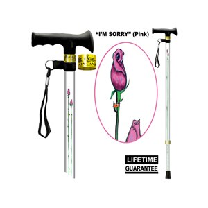 Main Cane™ Designer Cane Adjustable T-Handle Cane, I'm Sorry