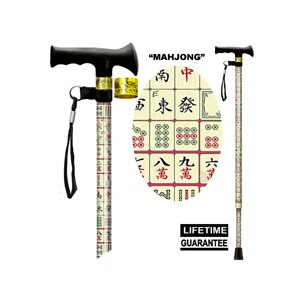 Main Cane™ Designer Cane Adjustable T-Handle Cane, Mahjong