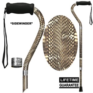 Main Cane™ Designer Cane Adjustable Offset Handle Cane, Sidewinder