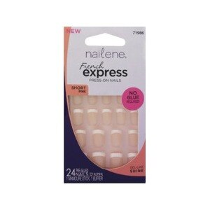 Nailene French Express Press-On Nails, Short Pink 71986