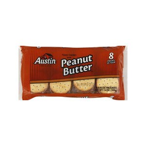 Austin Toasty Crackers with Peanut Butter