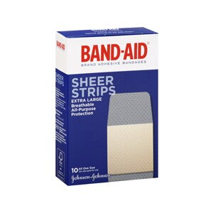 Band-Aid Bandages Comfort-Flex Sheer Extra Large All One Size