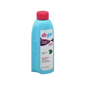 Di-Gel Regular Strength Antacid & Antigas Liquid Freshmint Flavor