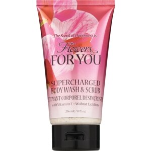 Happiness Is Flowers For You Supercharged Body Wash & Scrub with Vitamin E + Walnut Exfoliate