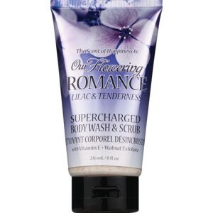 Happiness Is Our Flowering Romance Supercharged Body Wash & Scrub with Vitamin E + Walnut Exfoliate
