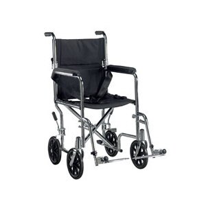 Drive Medical Go Cart Light Wheelchair, Chrome 17 inch