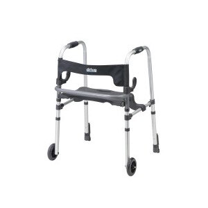 Drive Medical Clever Lite LS Walker Rollator with Seat and Push Down Brakes