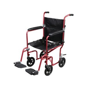 Drive Medical Flyweight Light Wheelchair, Blue 19 inch