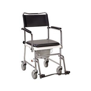 Drive Medical Port Upholst Wheel Drop Arm Commode