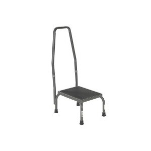 Drive Medical Footstool with Handrail Non Skid Silver