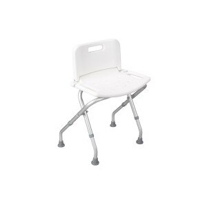 Drive Medical Folding Bath Bench with Back - White