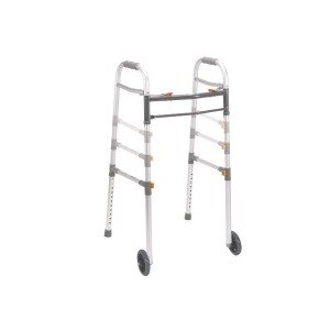 Drive Medical 2 Button Fold Unversal Walker 5in Wheels