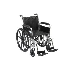 Drive Medical Chrome Sport Wheelchair DFASF 18