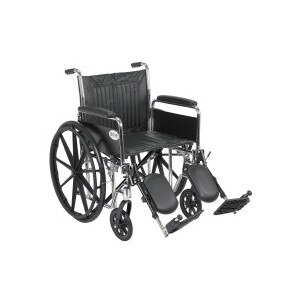 Drive Medical Chrome Sport Wheelchair DFAELR 20