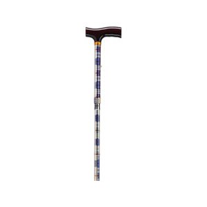 Drive Medical Light Adjustable Folding Cane T Handle Plaid