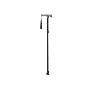 Drive Medical Adjustable Lightweight Folding Cane with Comfortable Gel Hand Grip, Black