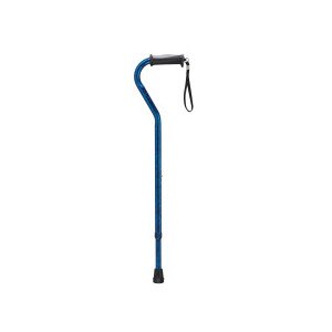 Drive Medical Adjustable Height Offset Handle Cane Blue