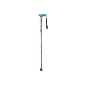 Drive Medical Folding Cane with Glow Grip Silver