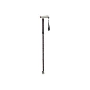 Drive Medical Folding Cane with Glow Grip Paisly Black