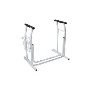 Drive Medical Stand Alone Toilet Rail White