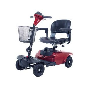 Drive Medical Bobcat 4 Wheel Compact Scooter Red