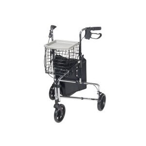 Drive Medical Winnie Deluxe 3 Wheel Rollator Chrome