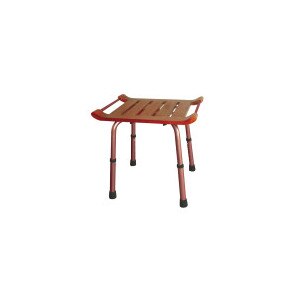 Drive Medical Adjust Height Teak Bath Bench