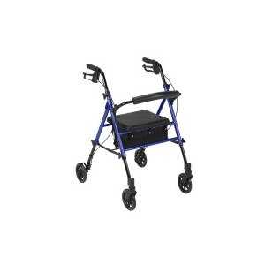 Drive Medical Adjustable Height Rollator with 6