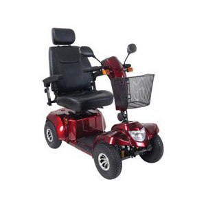 Drive Medical Odyssey LX 4 Wheel Scooter, Red